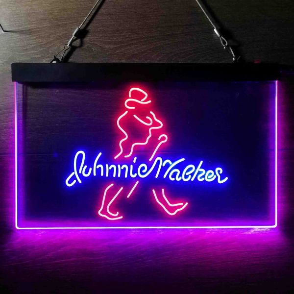 Johnnie Walker Logo Cursive Dual LED Neon Light Sign